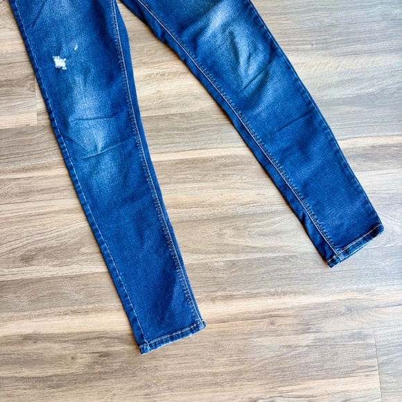 Stradivarius Distressed Skinny Fit Jeans Blue Size 10 - Picture 8 of 11